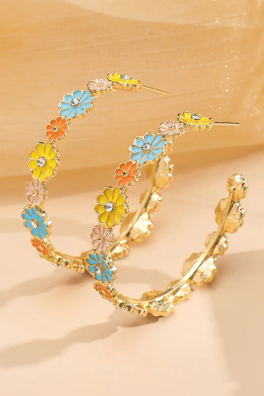 Flower Hoop Earrings INS