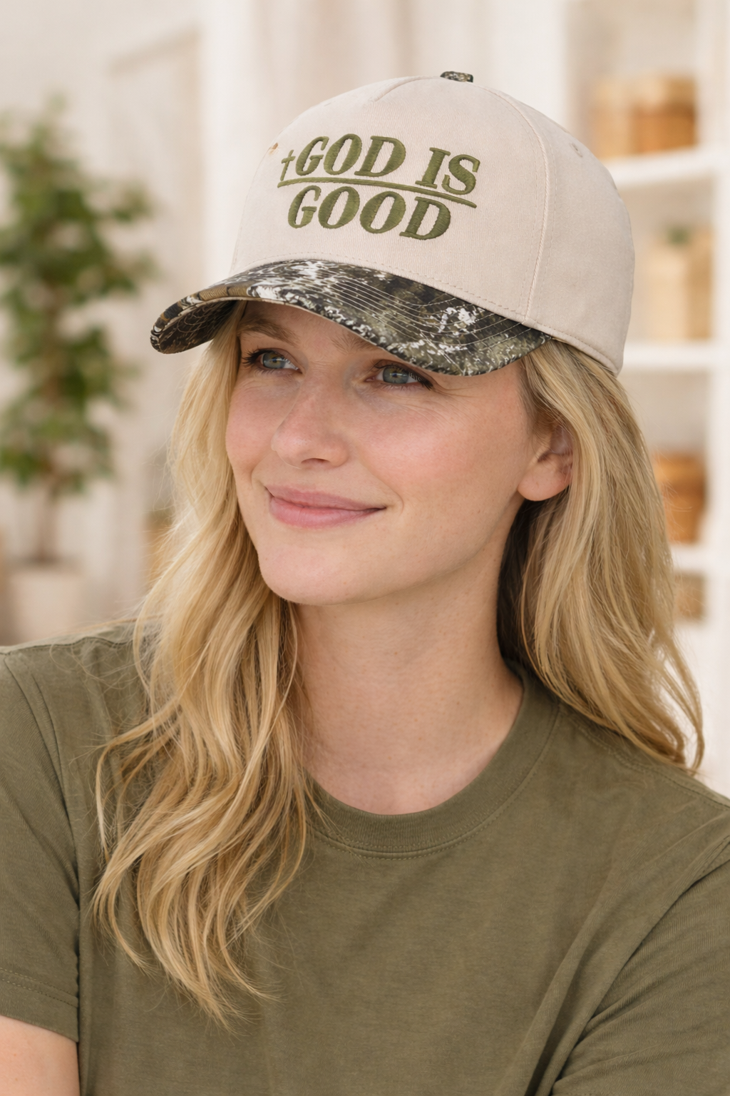 GOD IS GOOD Camo Hat FB