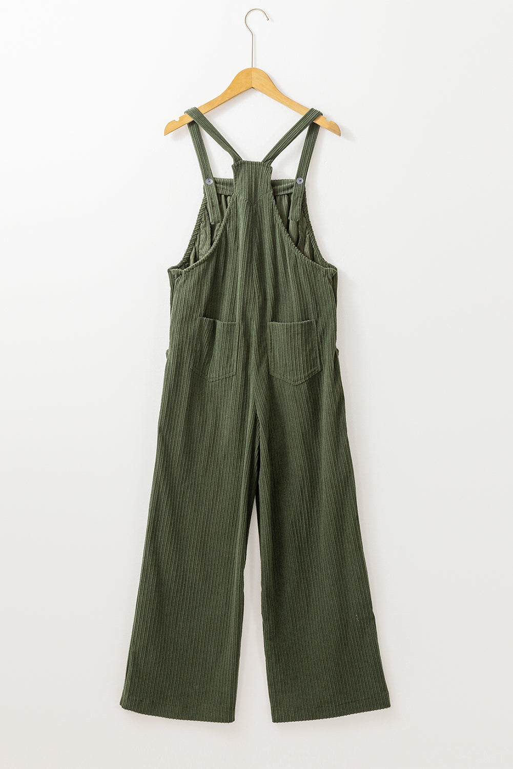 Green Corduroy Loose Overalls LT