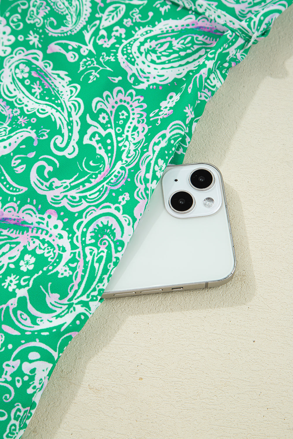 Green Paisley Tie Front Dress LT