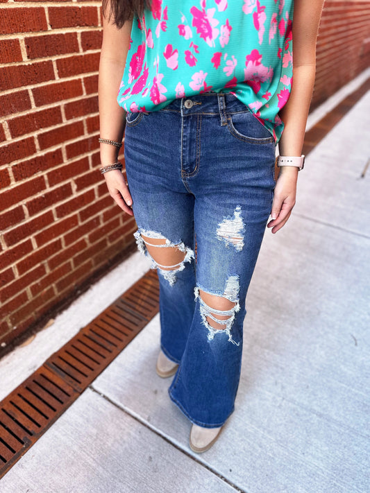 High waist flare jeans INS