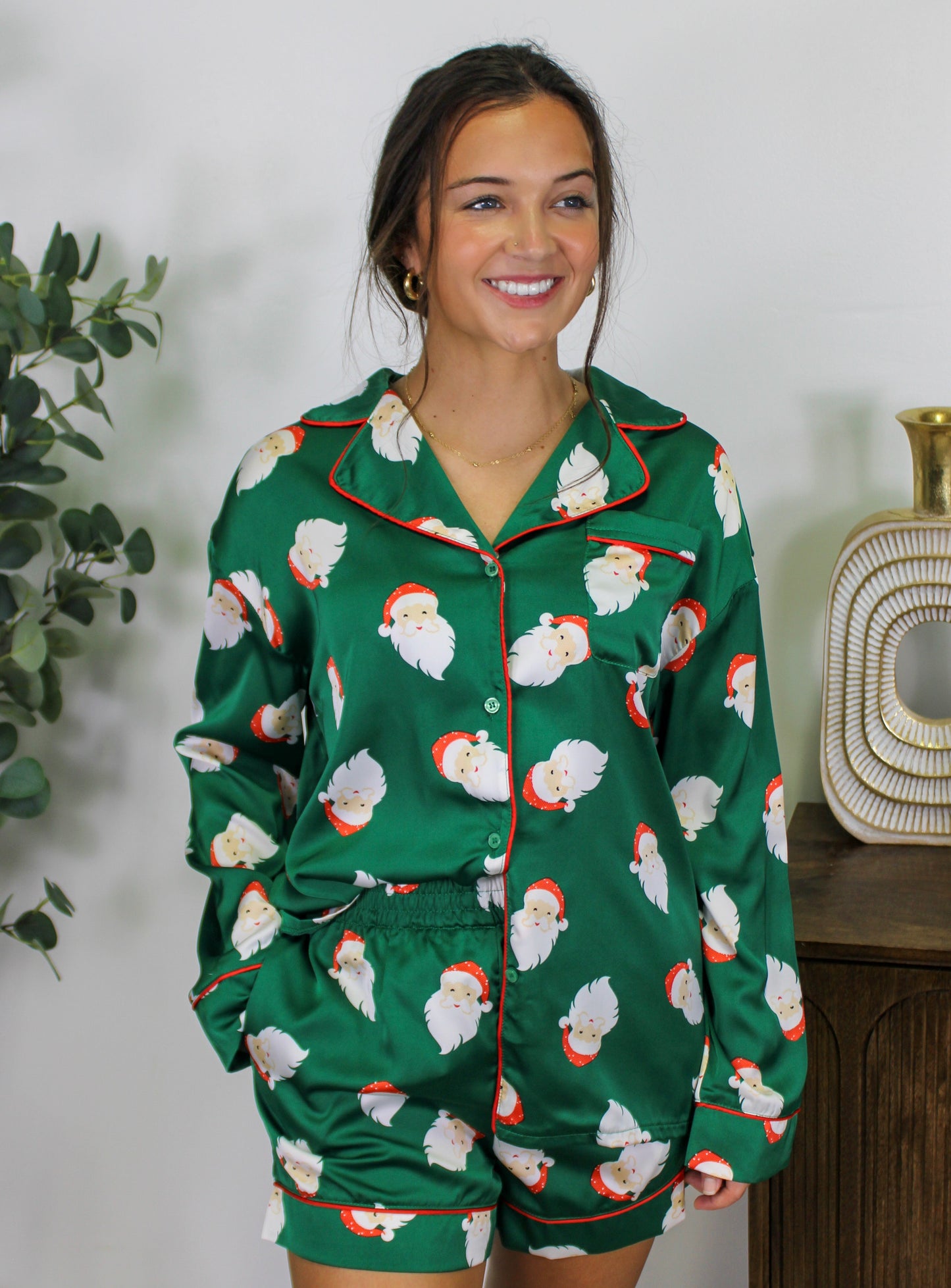 Green Santa Pajamas LT