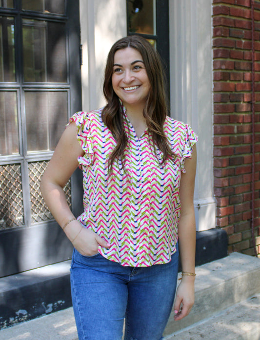 Multicolor Chevron Top LT