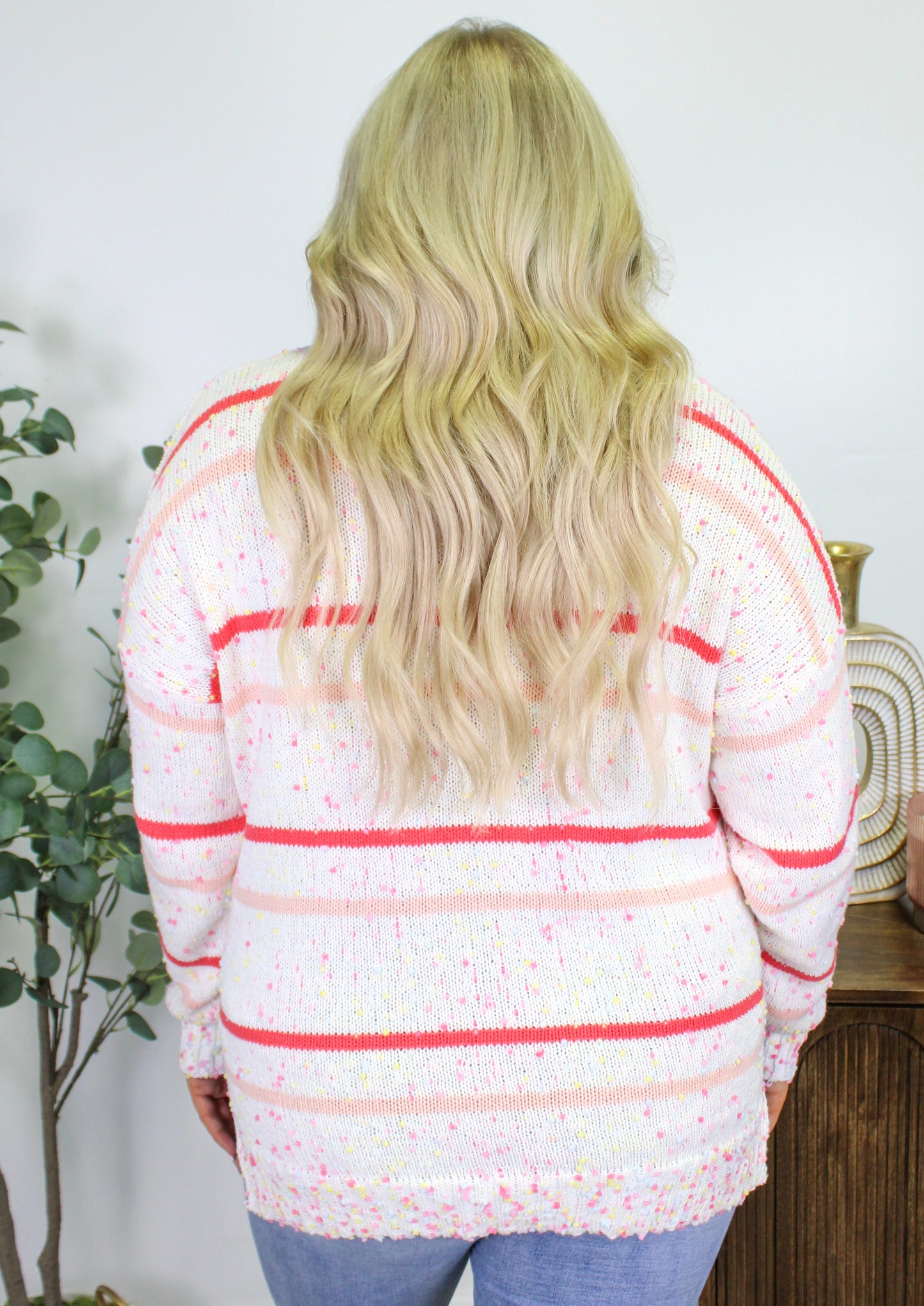 Confetti Striped Plus Size Sweater September.