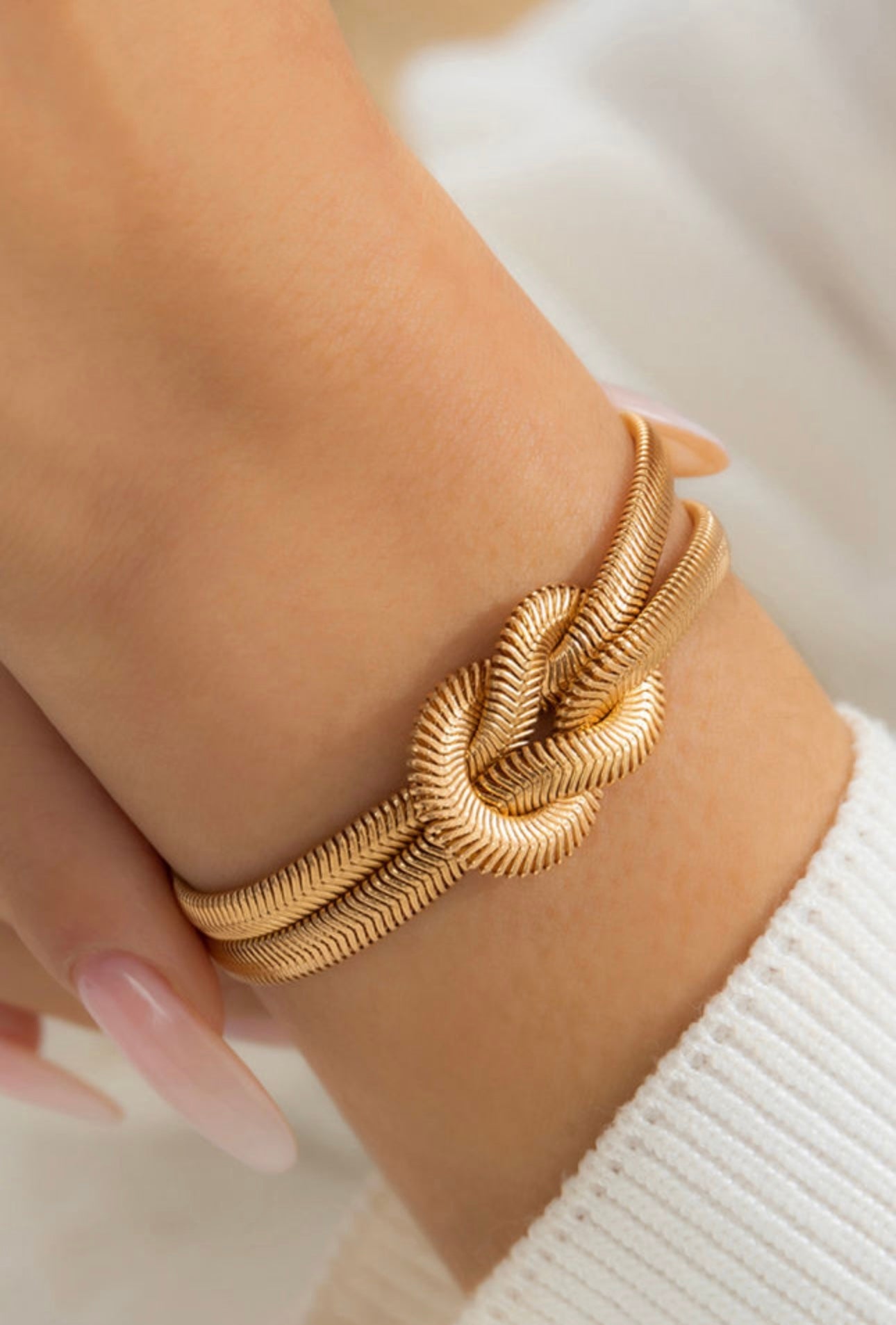 Knotted Gold Bracelet RTS