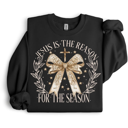 The Reason For The Season Bow SWEATSHIRT.