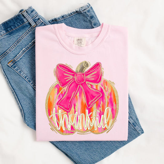 Thankful Watercolor Pumpkin Tee.