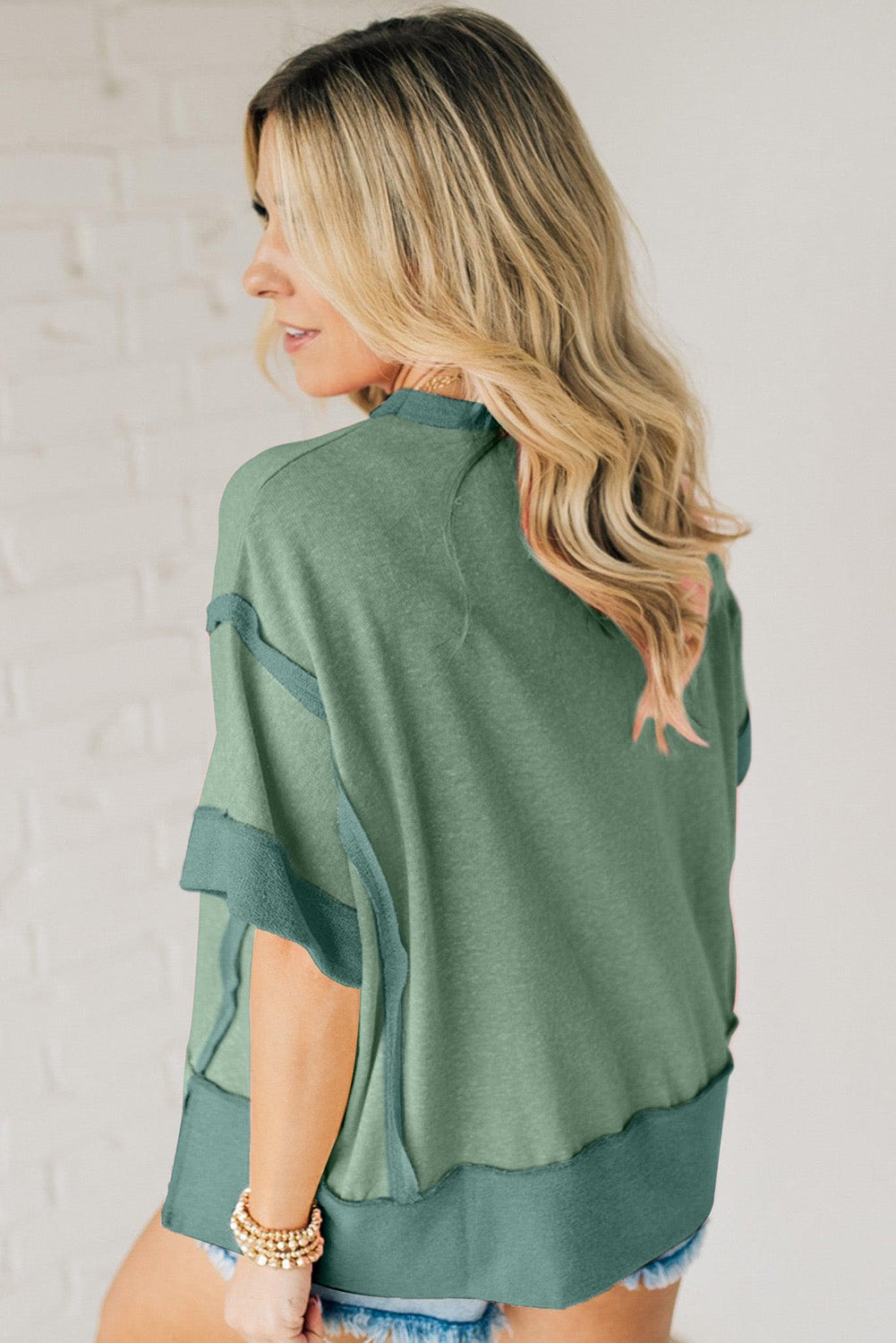 Green Patchwork Top LT