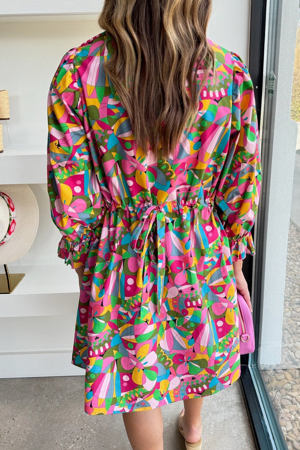 Abstract Button Up Dress LT