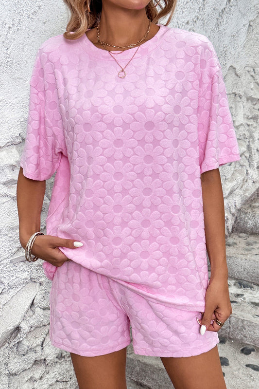 Pink Flower Textured Set LT
