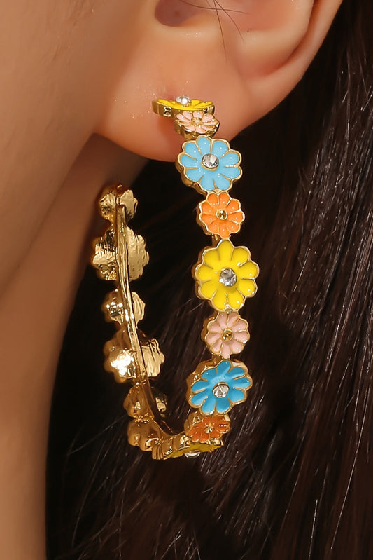 Flower Hoop Earrings LT