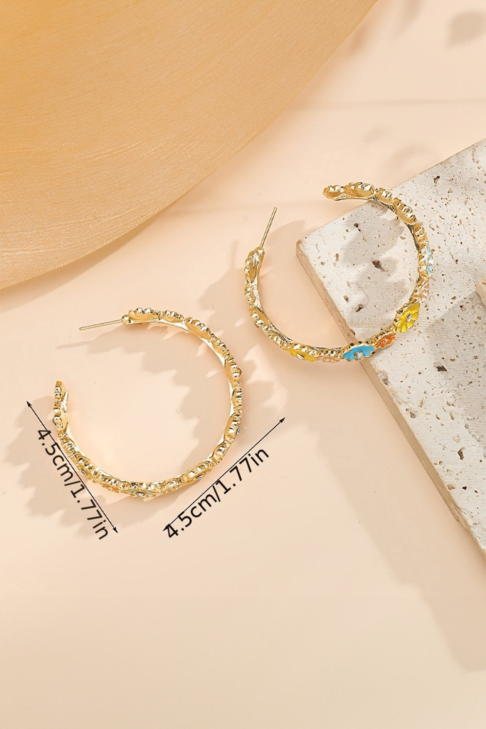 Flower Hoop Earrings LT