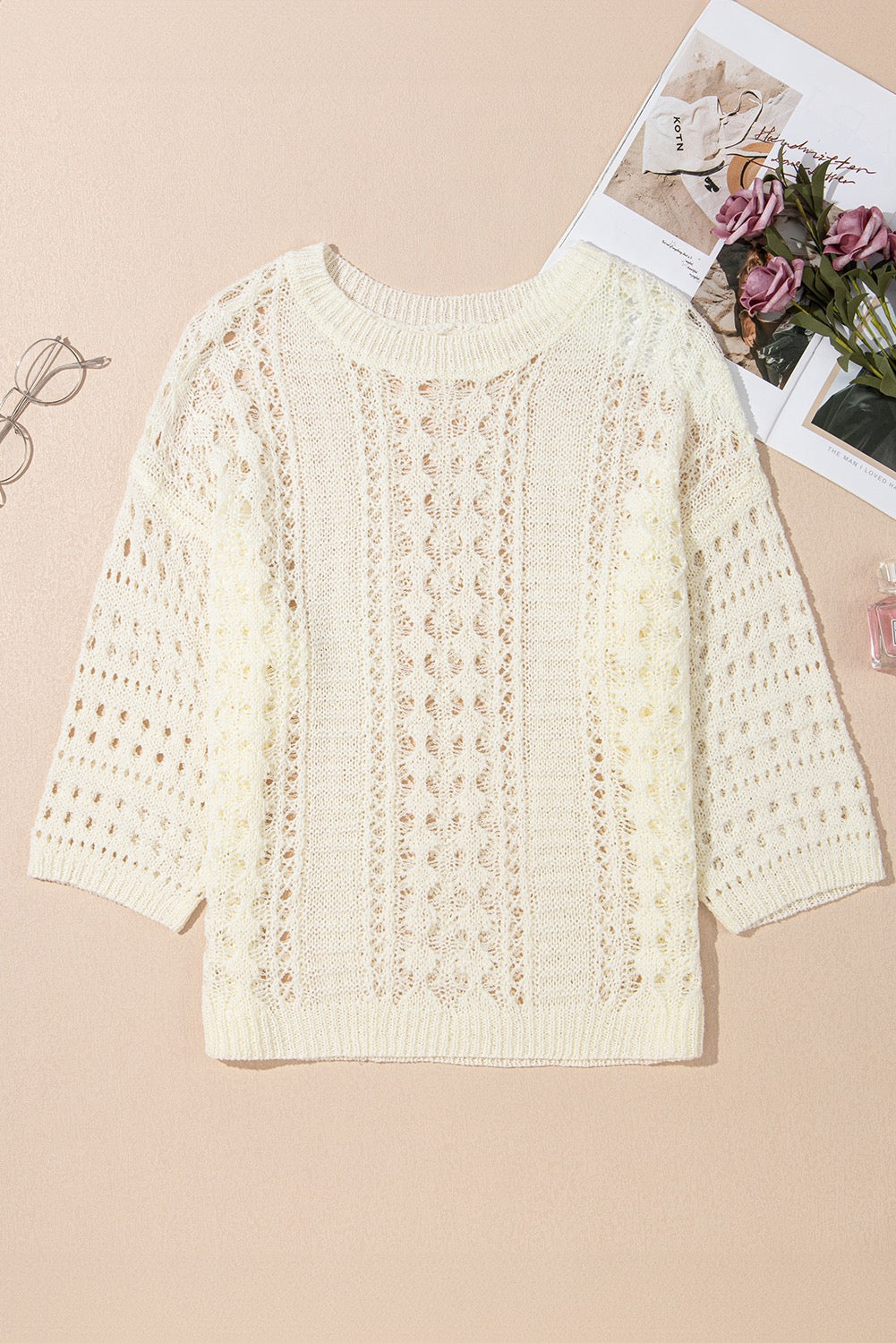 Hollow Out Knit Top INS