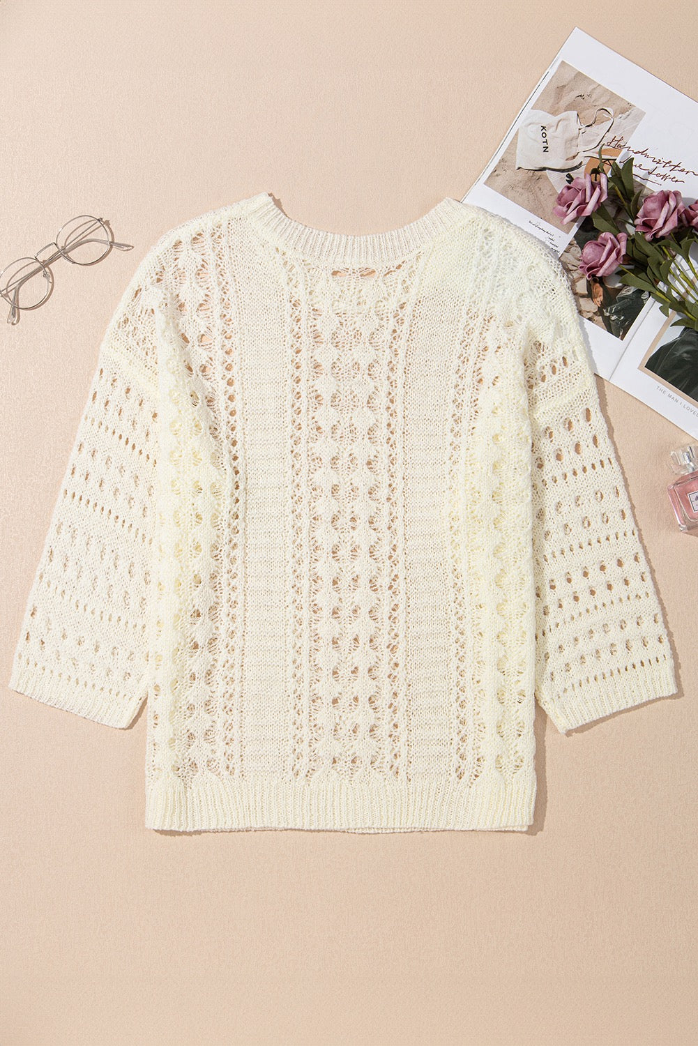 Hollow Out Knit Top INS