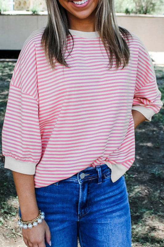 Pink Striped Top LT