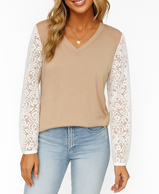 Lace Sleeve Top RTS