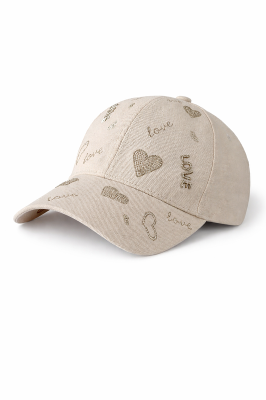 Heart Embroidered Hat INS