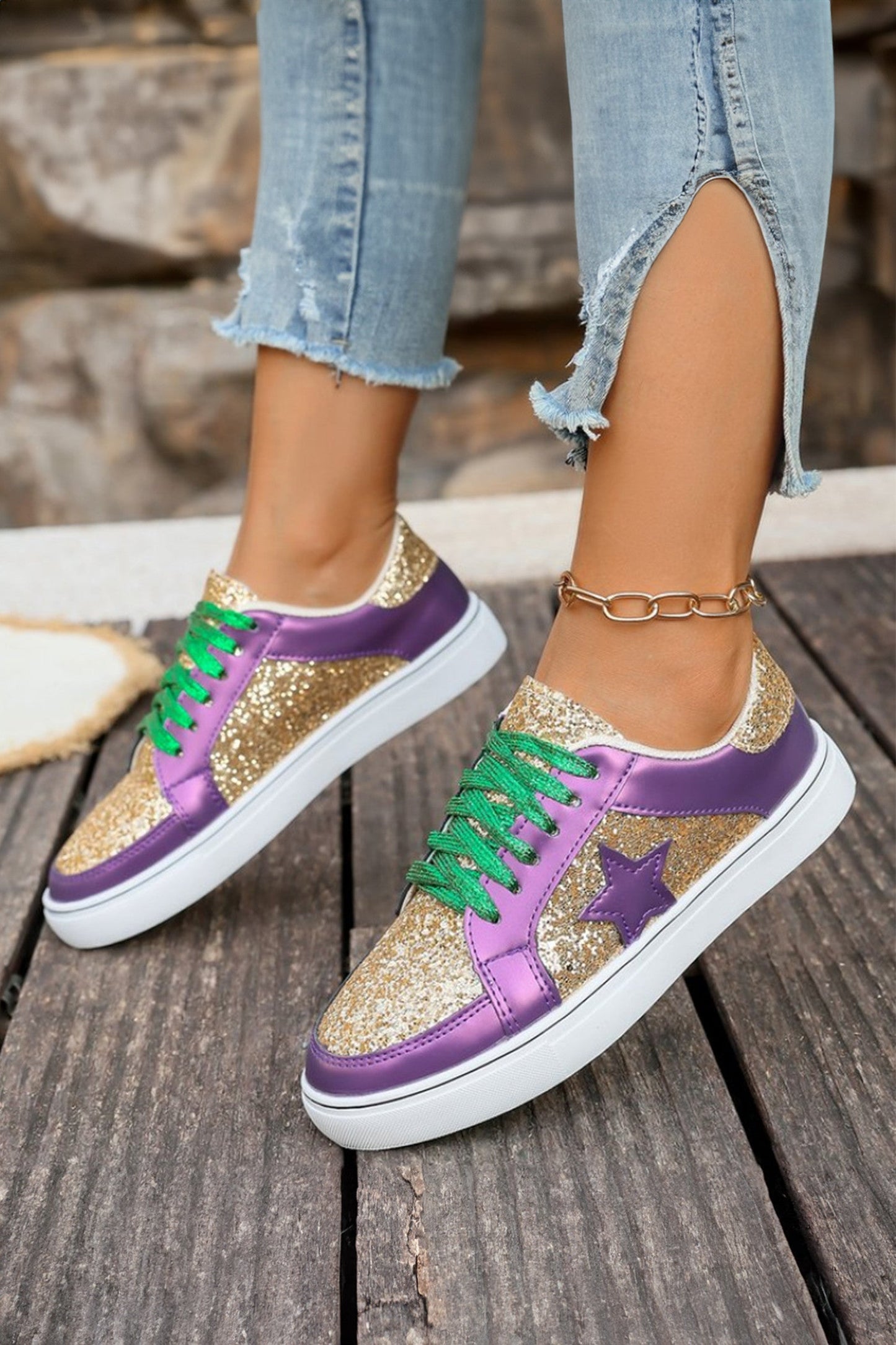 Mardi Gras Star Sneakers RTS