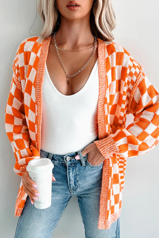 Checkered Cardigan LT