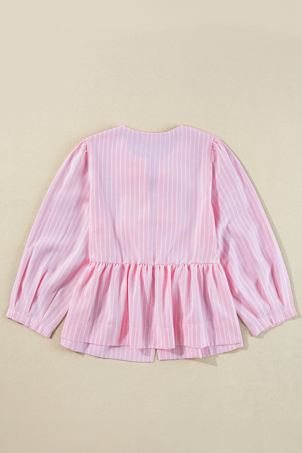 Pink Stripe Bowknot Blouse August.