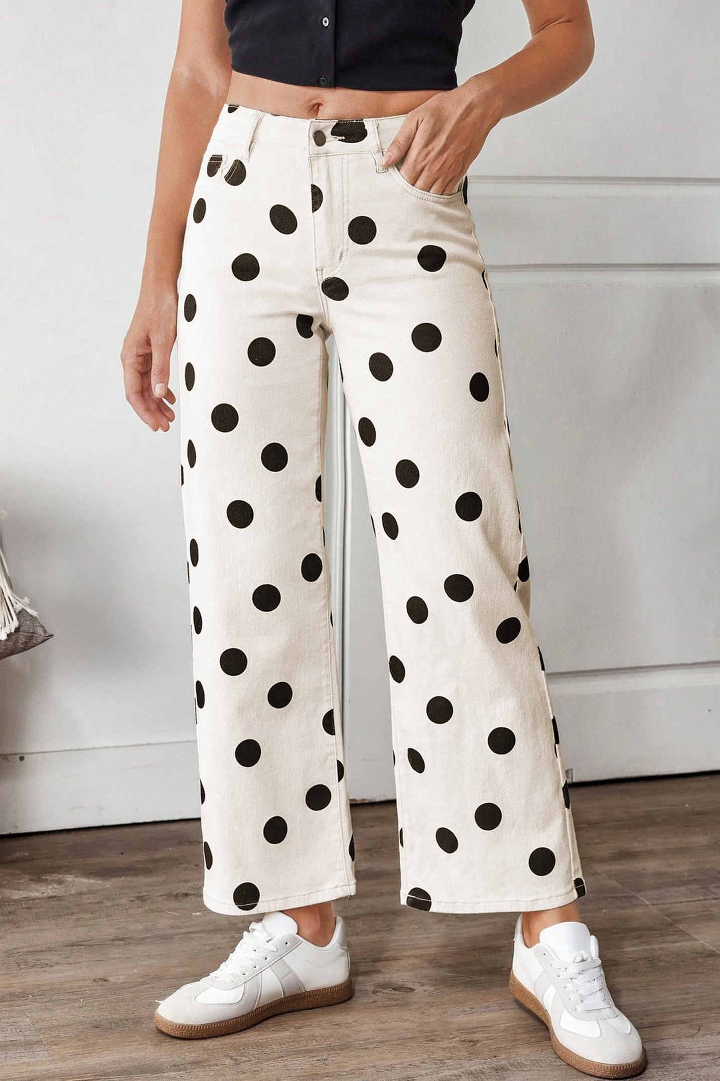 Polka Dot Wide Pants