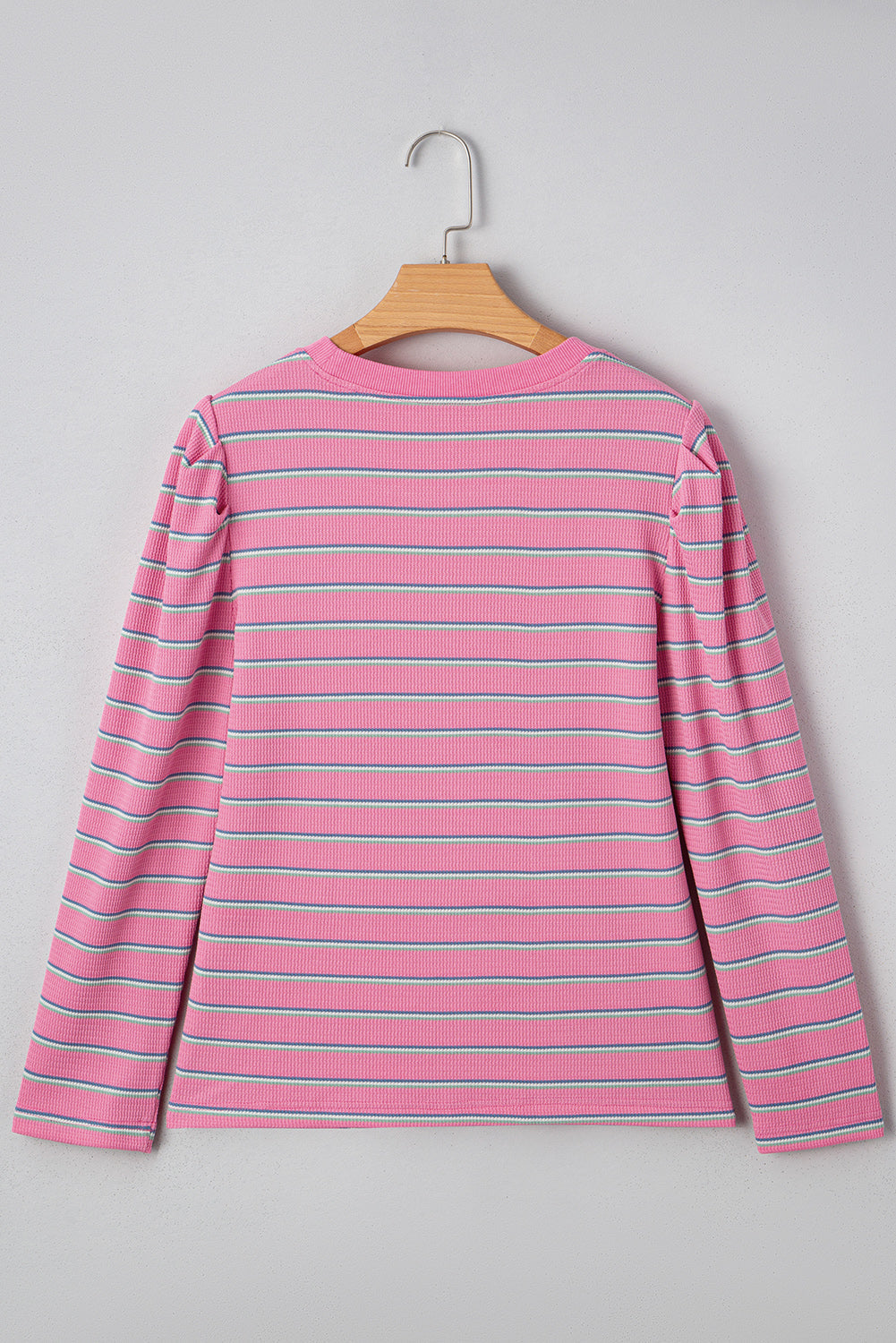 Rose Stripe Textured Top August.