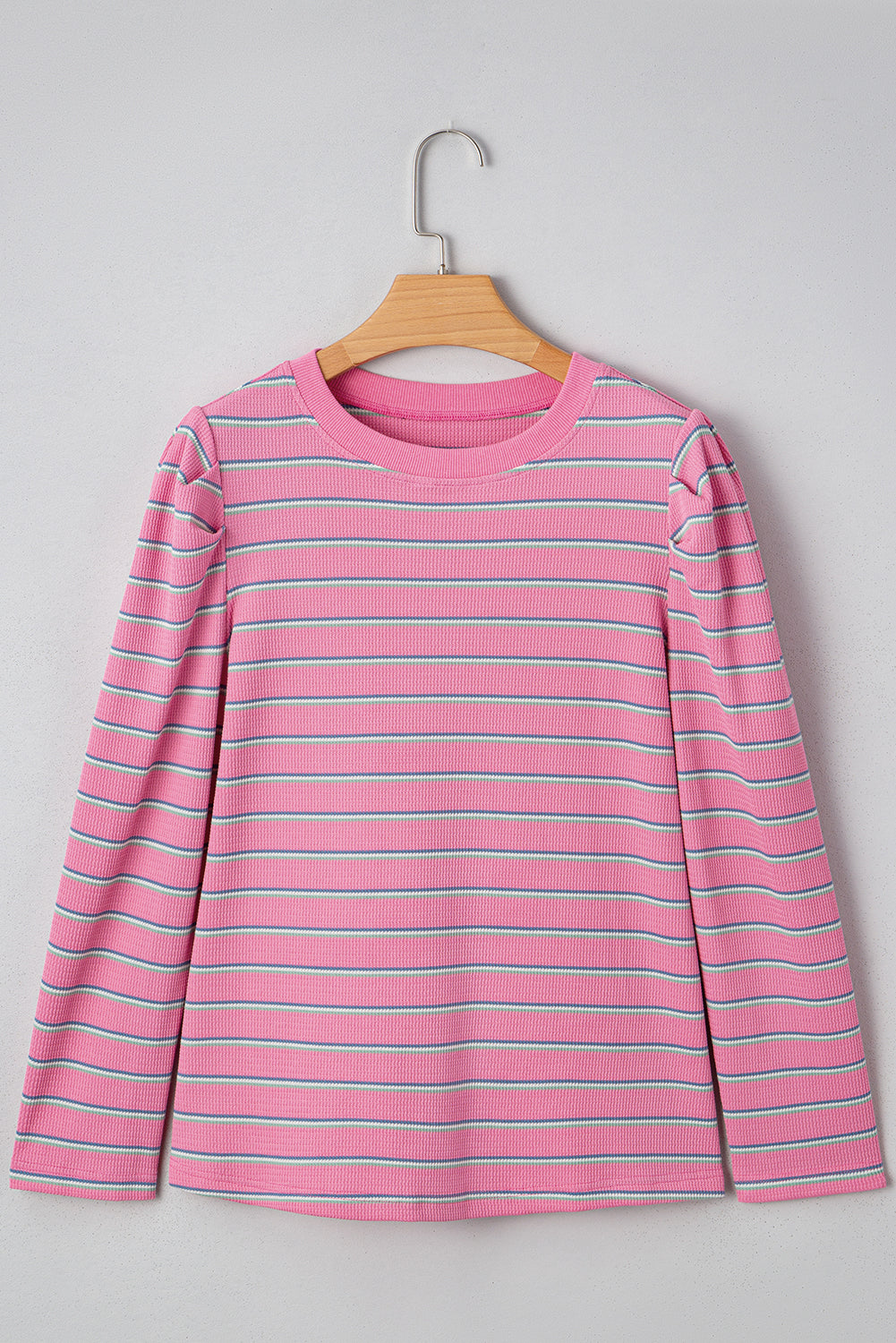 Rose Stripe Textured Top August.