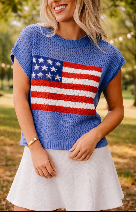 Flag Sweater Top *multiple colors* RTS