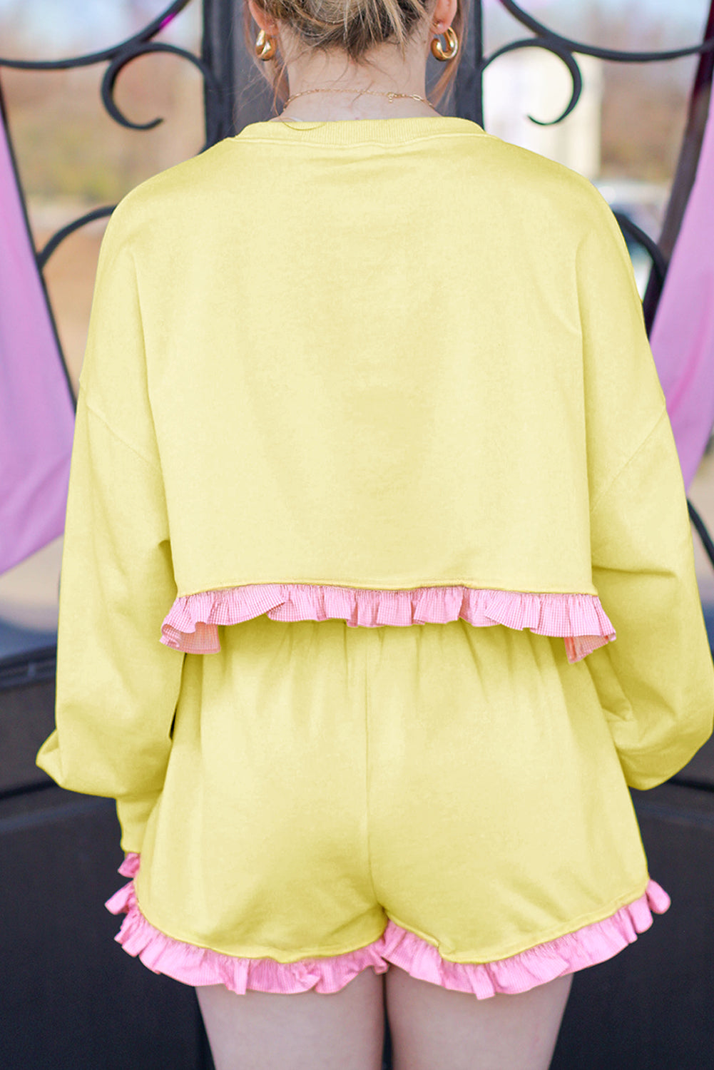 Yellow Contrast Plus Size Set August.