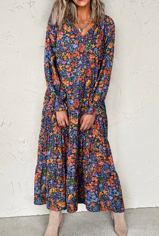 Blue Floral Maxi Dress LT