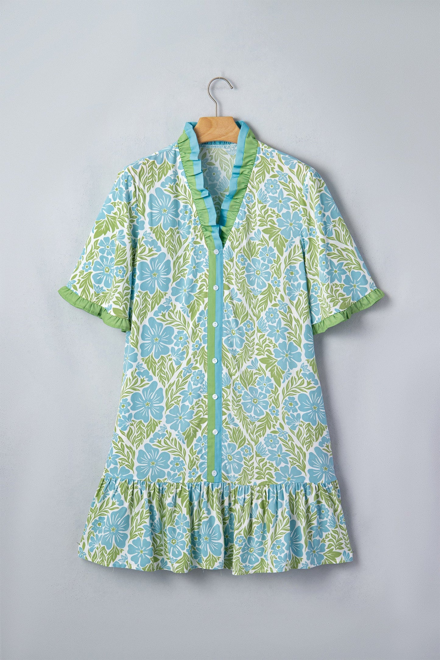 Botanical Floral V Loose Dress
