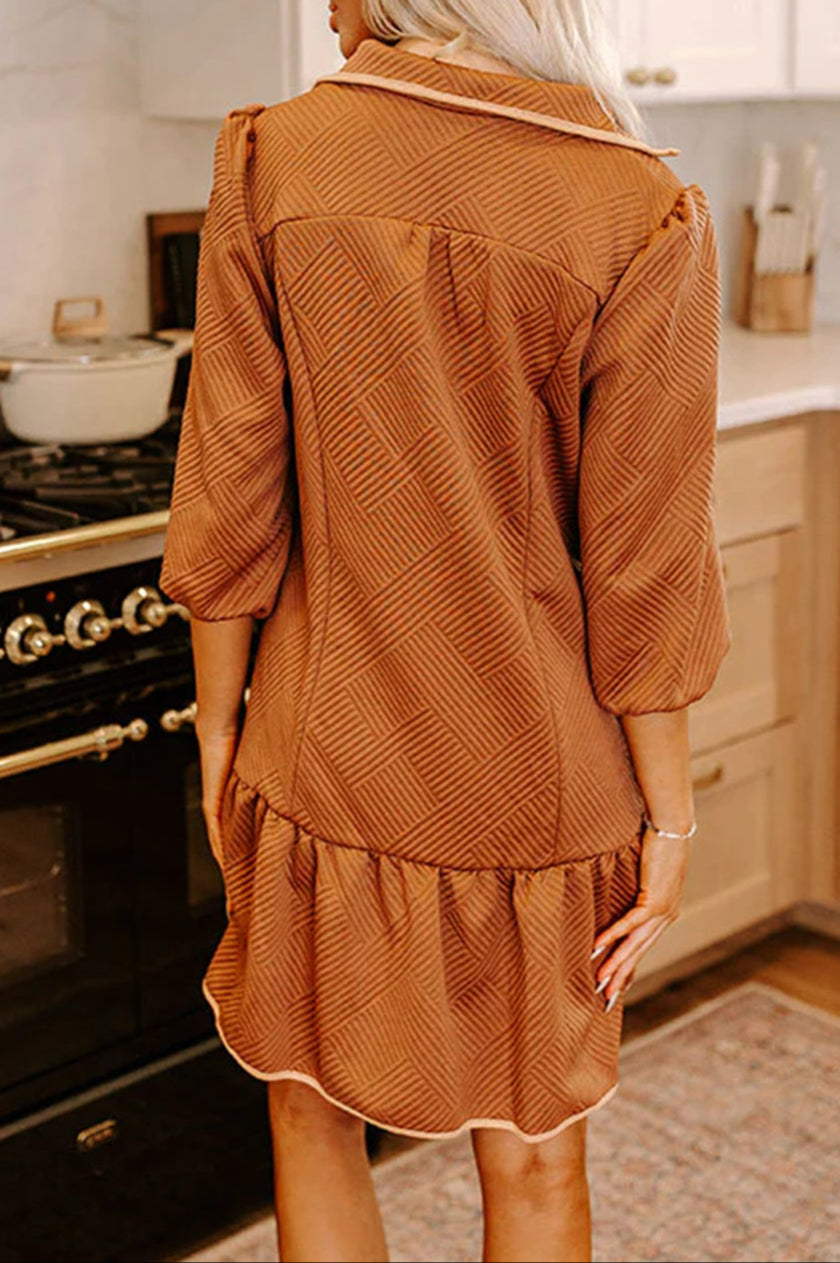 Chestnut Textured Dress LT