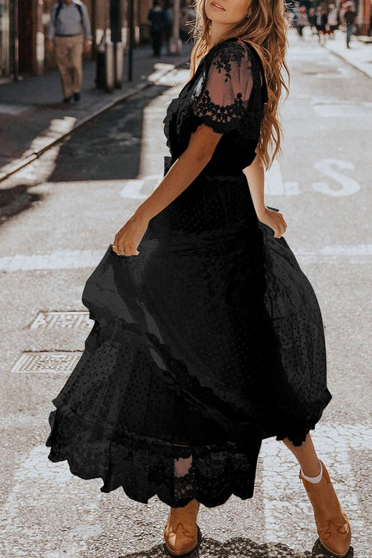 Black Lace Maxi Dress June.