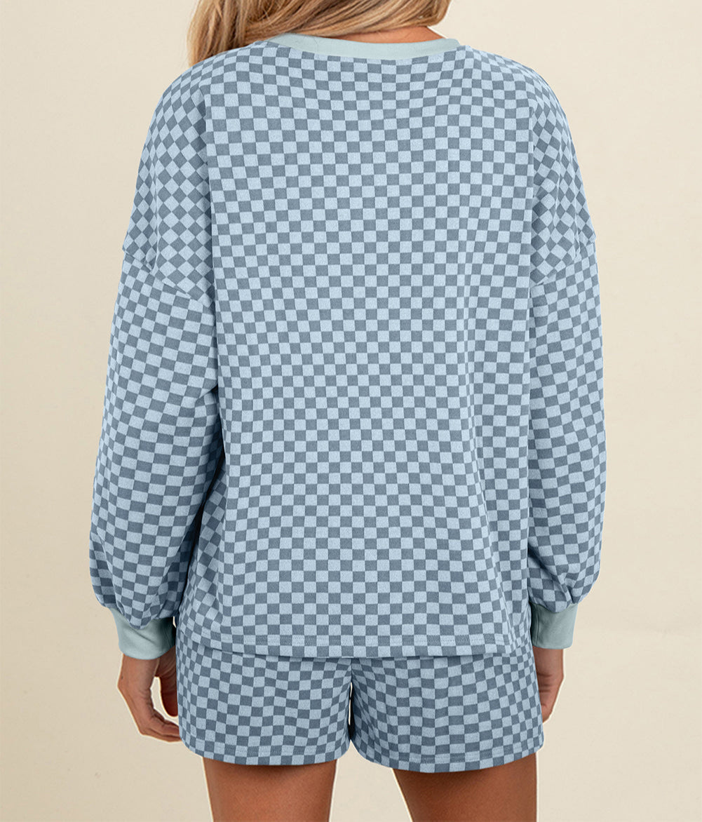Checkered Pullover Set LT