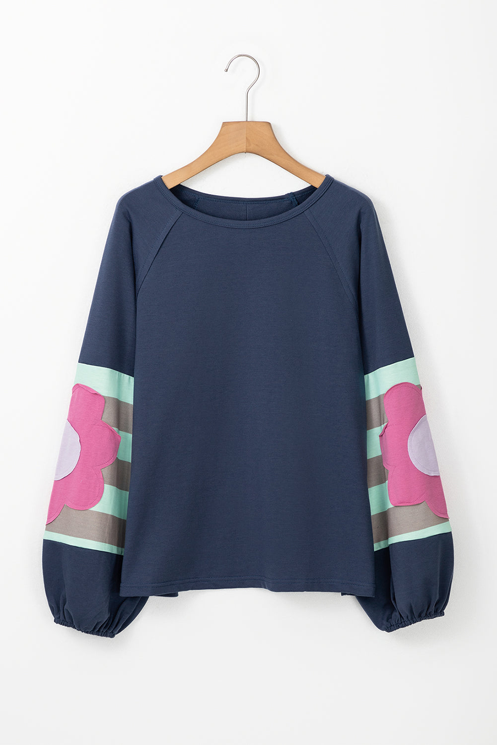 Blue Flower Patch Oversize Top LT