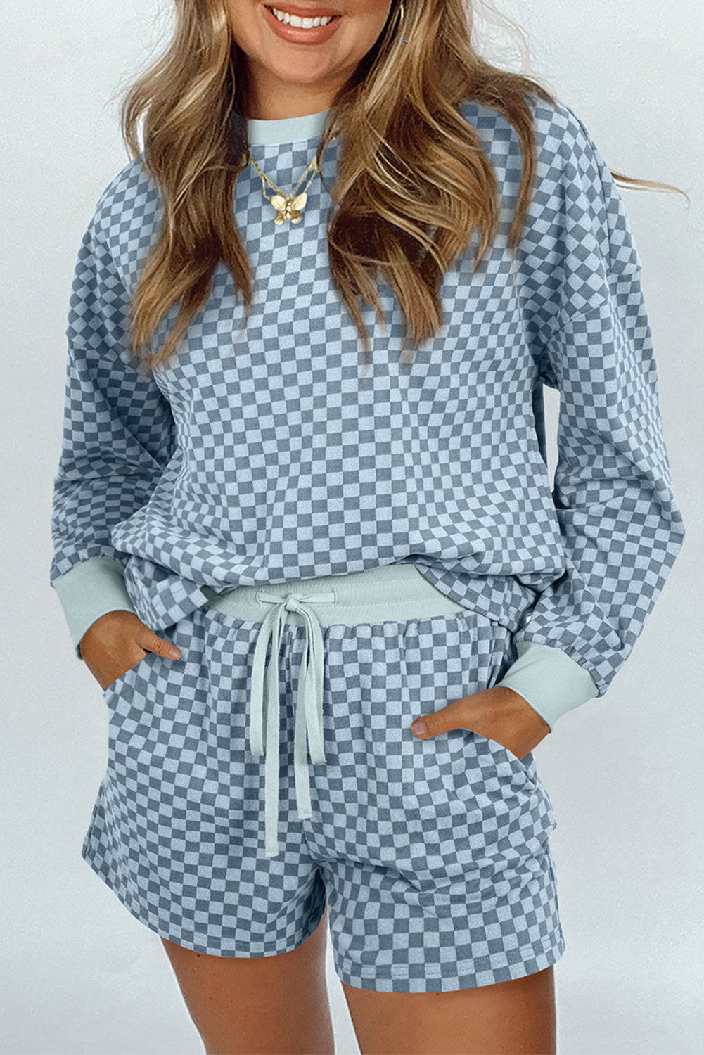 Checkered Pullover Set LT