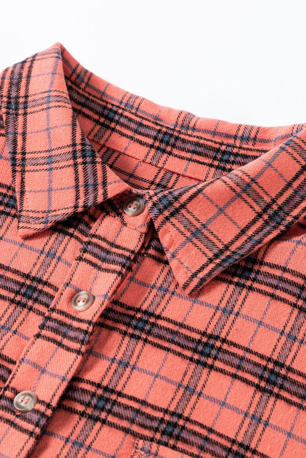 Red Plaid Distressed Top LT