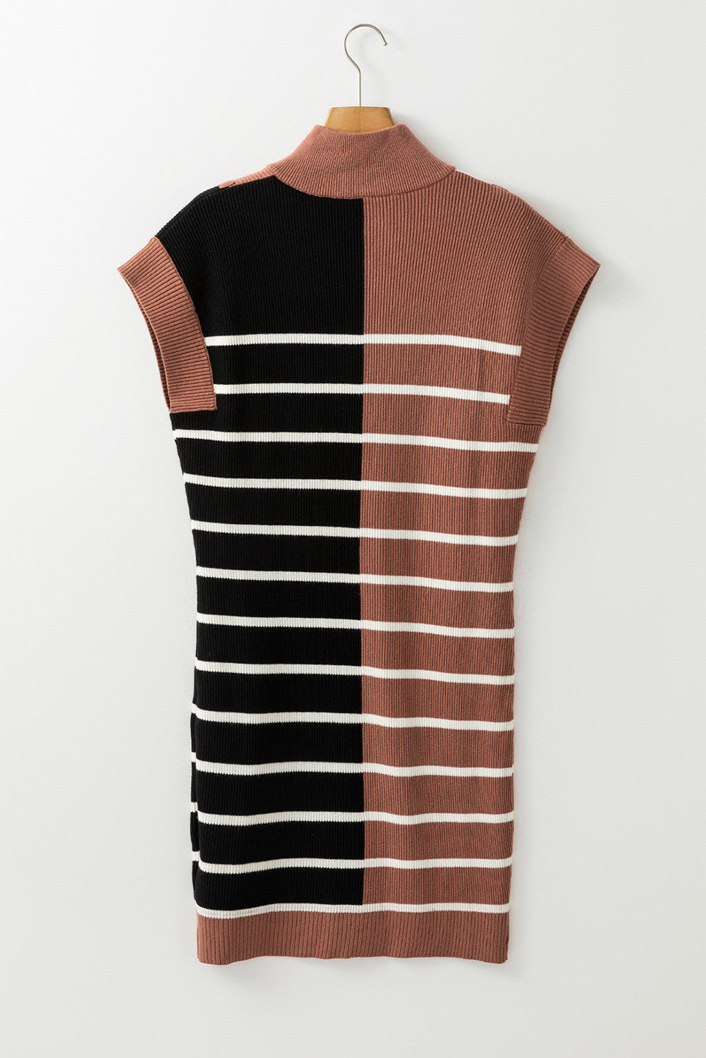Colorblock Zip Collar Sweater Dress August.