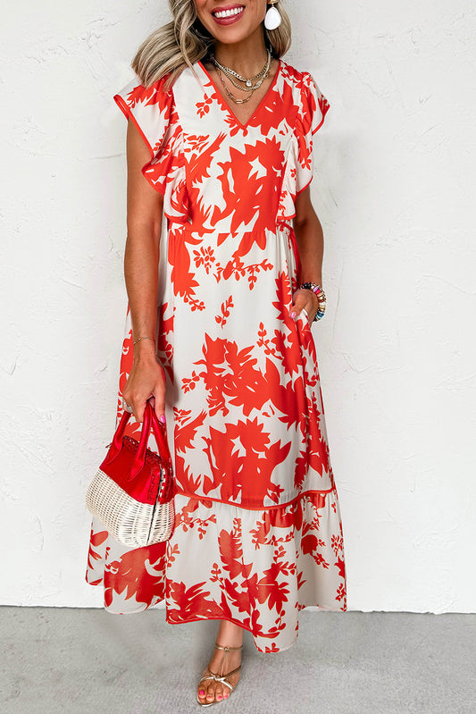 Red Floral Maxi LT