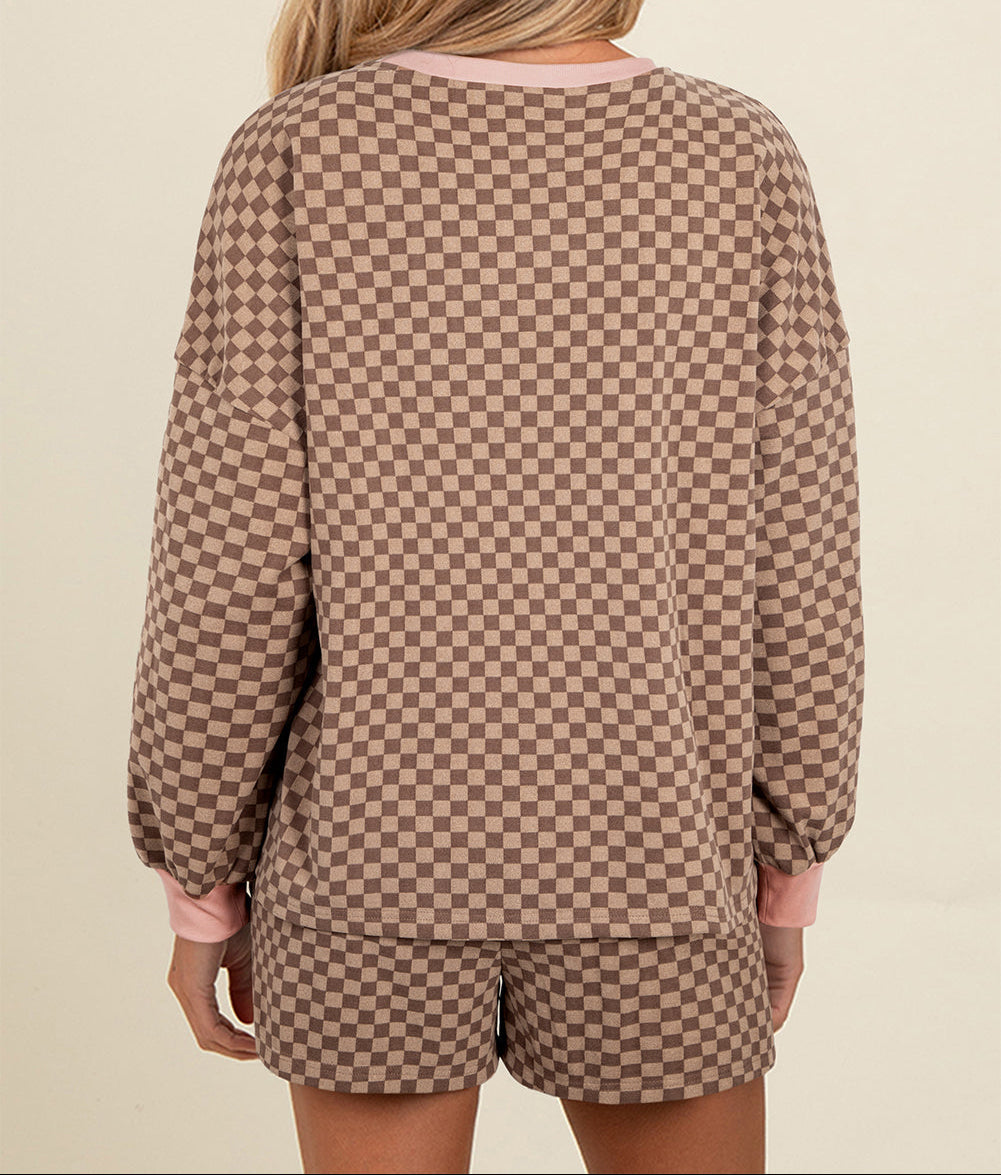Checkered Pullover Set LT
