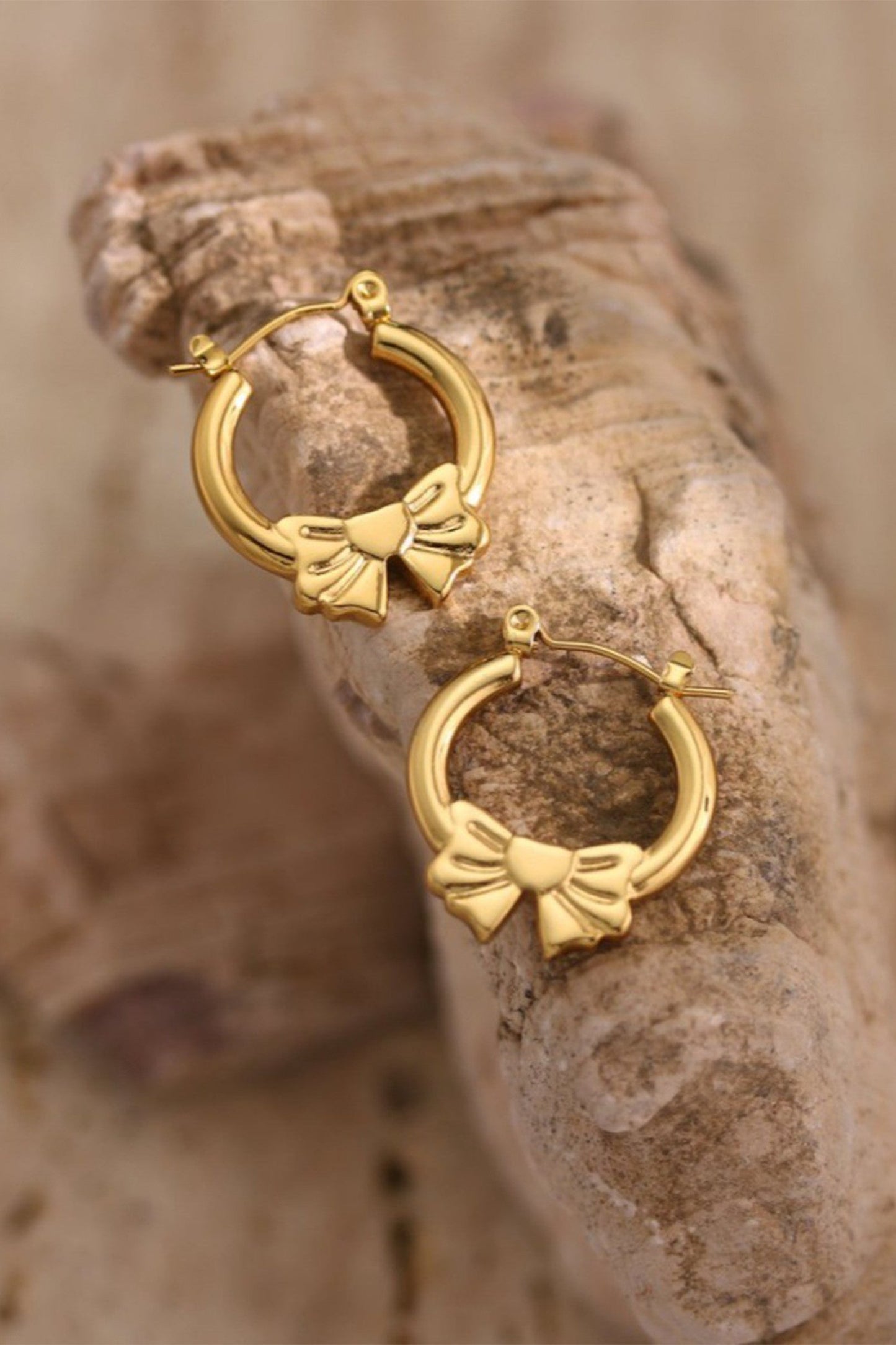 Bow Hoop Earrings FB